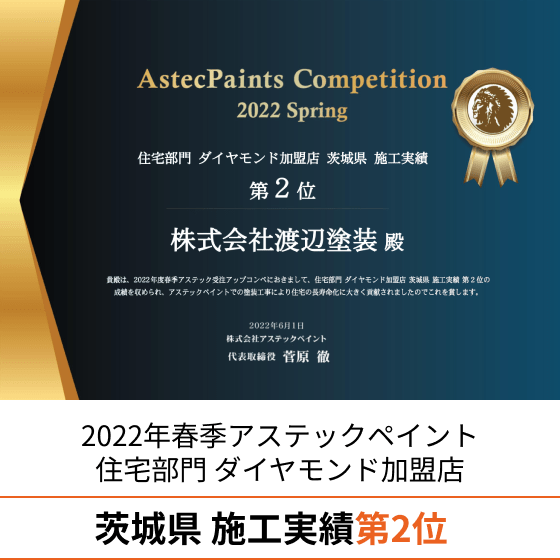 日本塗装工業会2022年4月 安全大会（会社） 表彰状